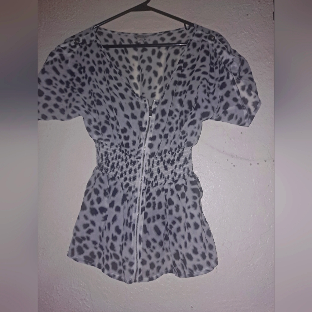 Xs guess sheer top
